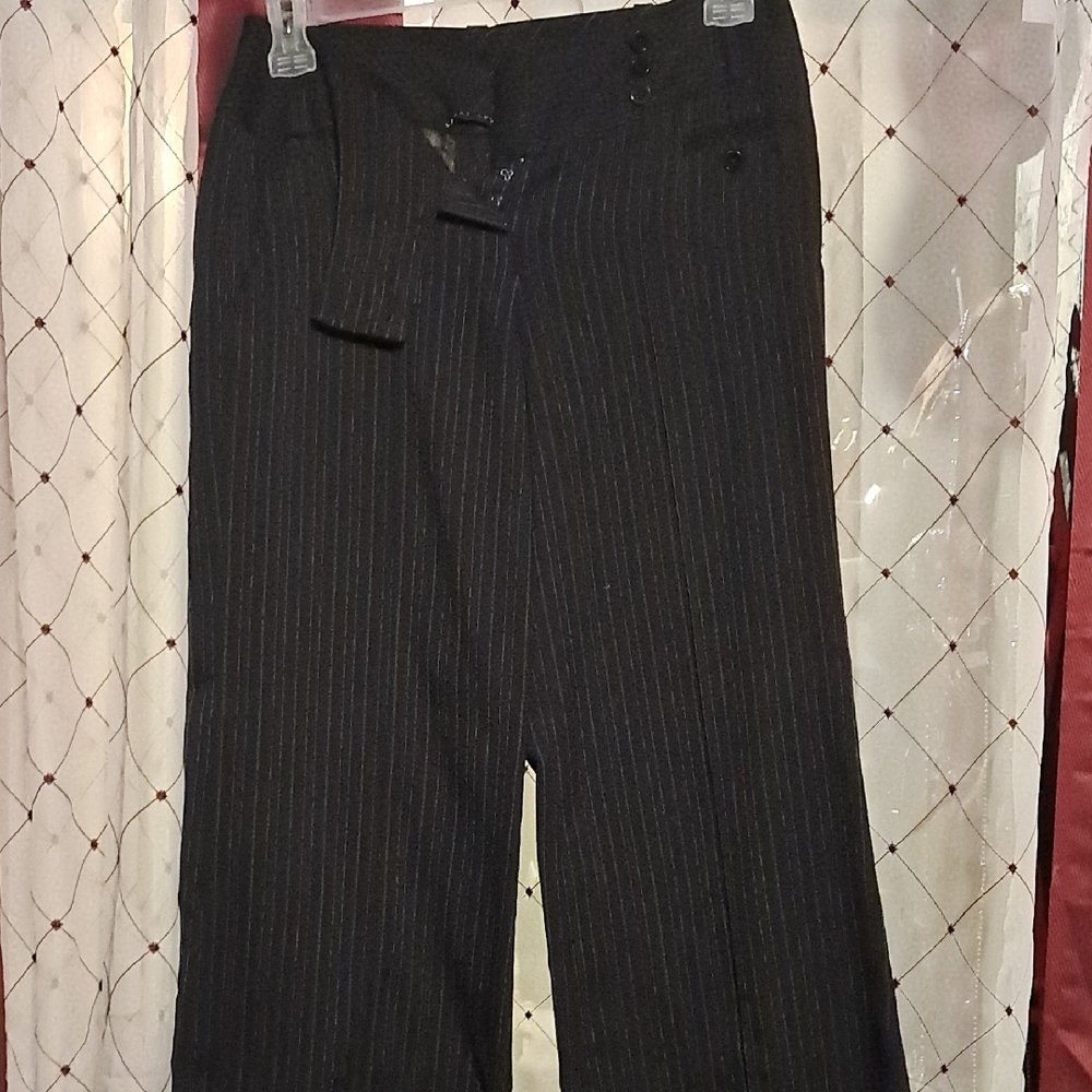 Black Pinstripe Pants